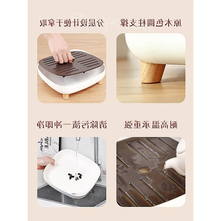 新品日式茶盘家用简约方形小型轻奢放茶杯简易茶具储水式沥水托盘
