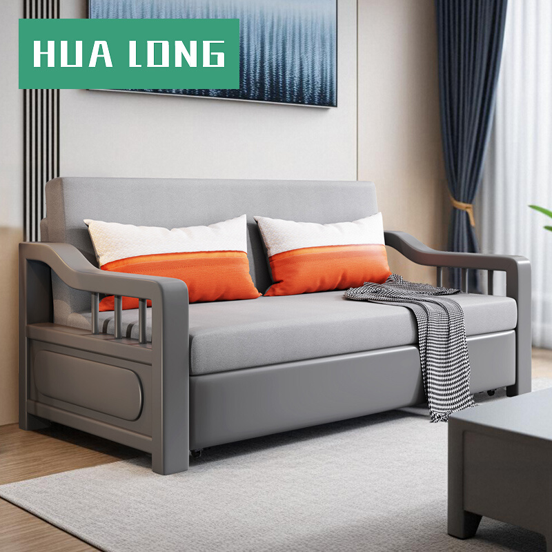 实木折叠科技布沙发床客厅多功能两用可折叠沙发床小户型网红款
