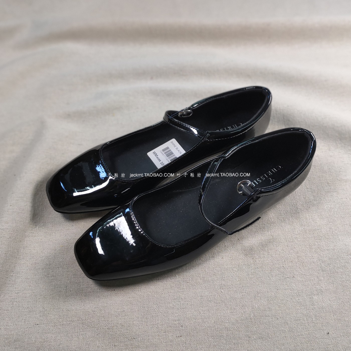 仅1对~纯原~年末清仓特价 显瘦时髦洋气环保黑色玛丽珍平底鞋 41