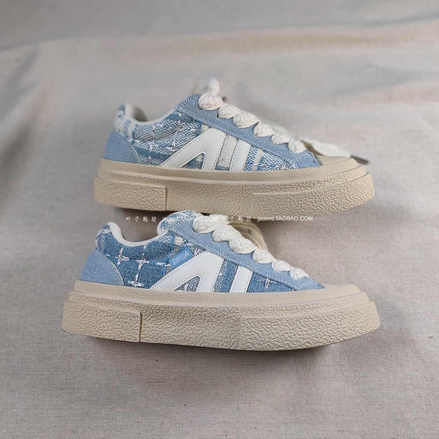 纯原！特价~青春减龄真皮~增高厚底柔软牛仔蓝色小脏板鞋老爹鞋女,女鞋,深口单鞋,淘宝优惠券,粉丝福利购,淘宝优惠卷