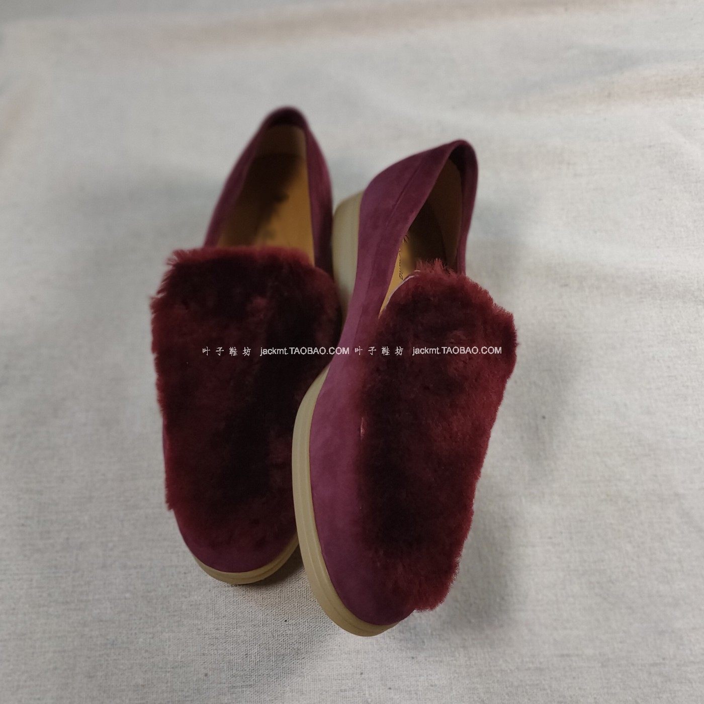 仅6对~纯原！特价~复古真皮一脚蹬羊绒不累脚红色乐福鞋大码38-42,女鞋,深口单鞋,淘宝优惠券,粉丝福利购,淘宝优惠卷