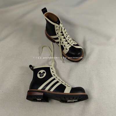 纯原！年末清仓~特价~~百搭显瘦复古做旧黑擦色真皮 马丁靴单靴子