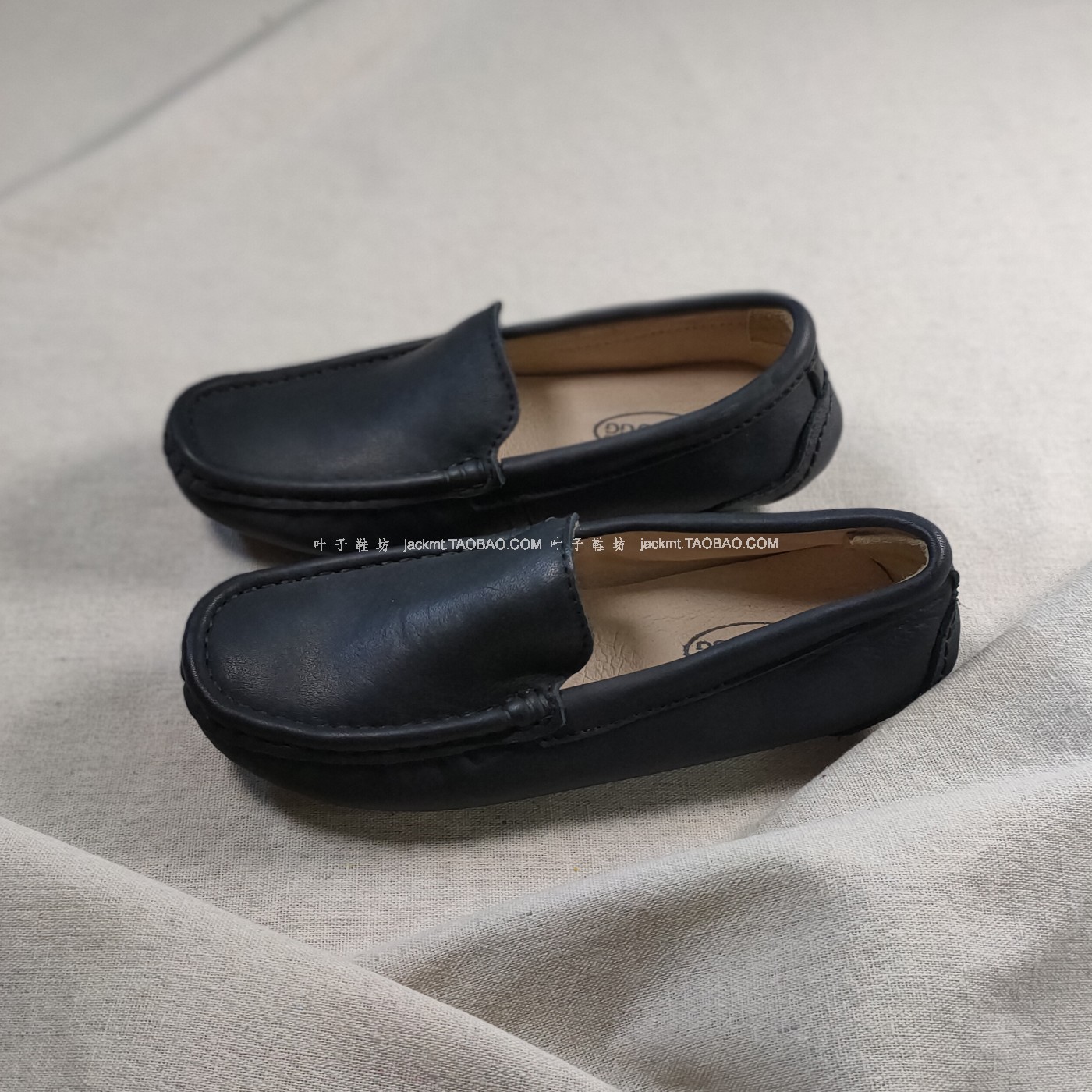 仅1对~纯原！不撞版的美法式英伦范复古百搭黑色牛皮乐福鞋学院风