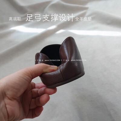 纯原！软到心坎~牛货法式英伦范复古头层牛皮咖色乐福鞋奶奶鞋 女