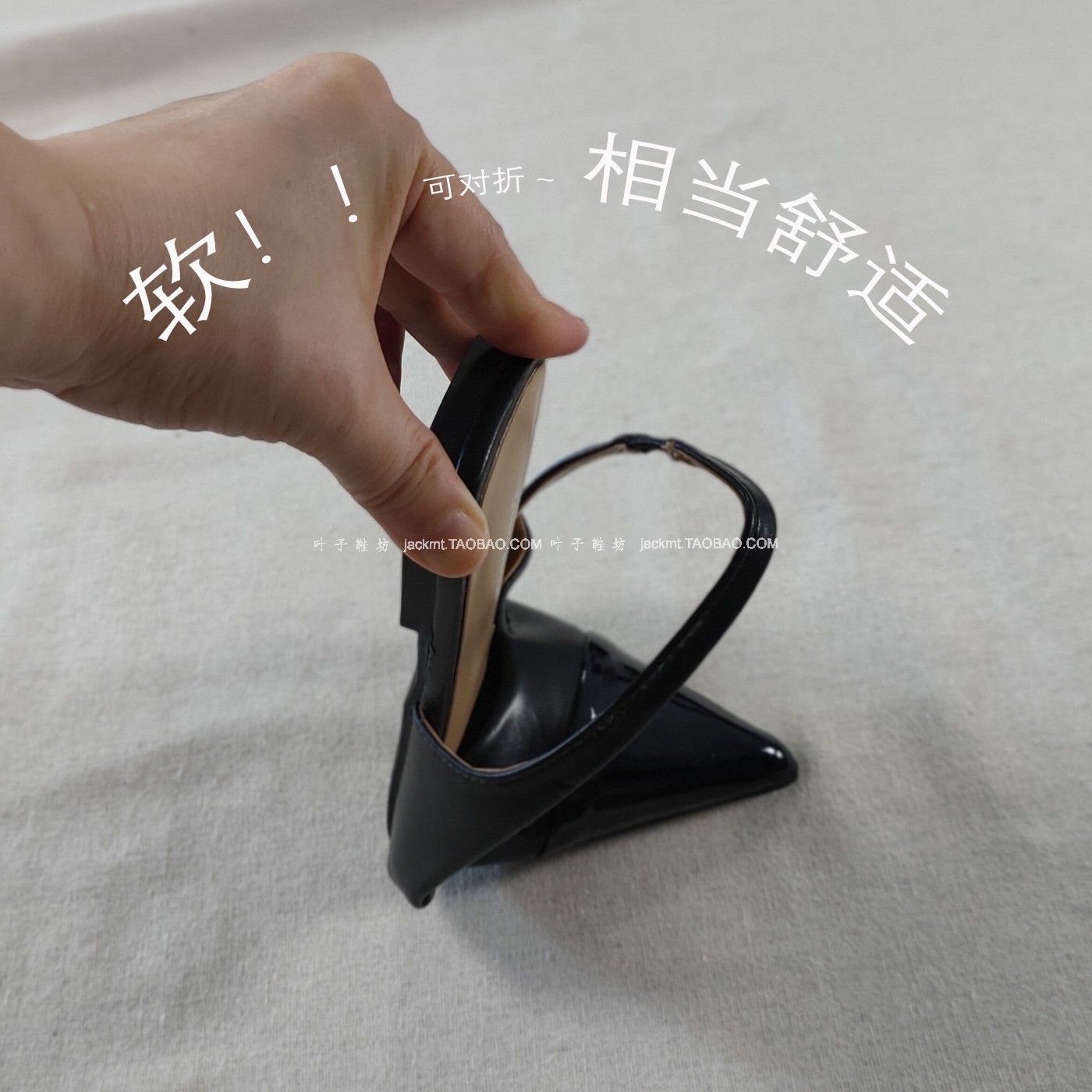 纯原！百搭基础款~ 清仓大特价 百搭尖头黑色显瘦平跟穆勒凉鞋 女