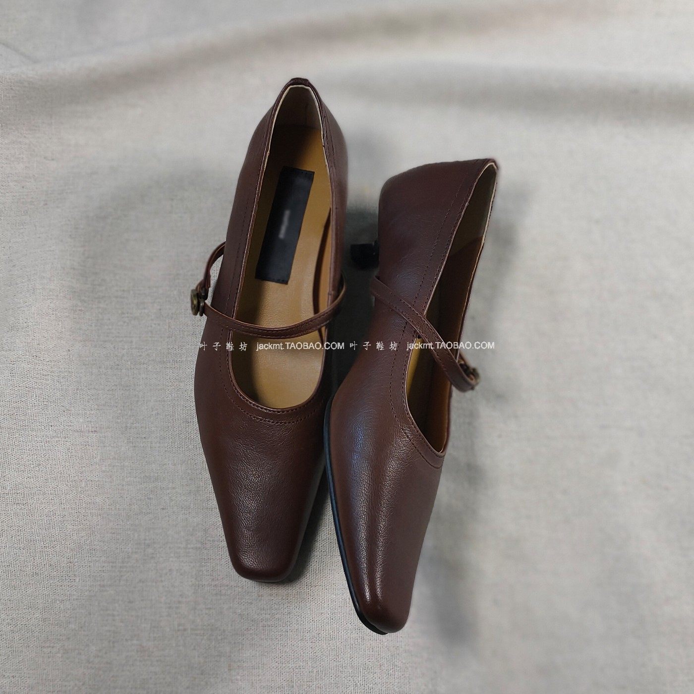 仅1对 纯原 福利！巨好穿 干练百搭真皮尖头中跟咖色工作鞋猫跟鞋,女鞋,浅口单鞋,淘宝优惠券,粉丝福利购,淘宝优惠卷