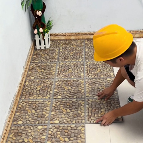 防污地垫pvc地板贴自粘地板革家用厨房防滑地砖贴纸加厚耐磨防水