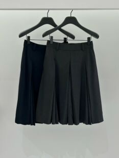 FP高品 高品 高品 精纺羊毛miu 系百褶半身裙女秋冬显瘦A字裙半裙