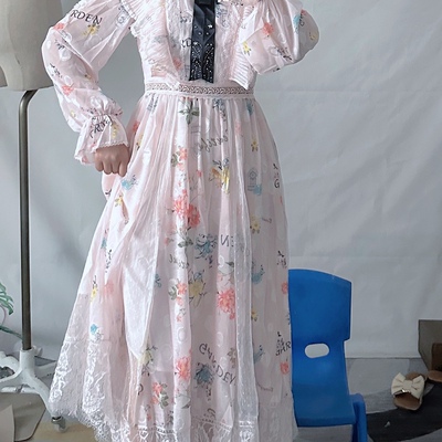 映氏ins女装专柜正品2020秋420360219中长款印花连衣裙1899