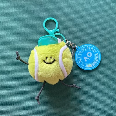 毛绒公仔网球大满贯法网澳网美网温网挂件文创周边书包挂饰钥匙扣