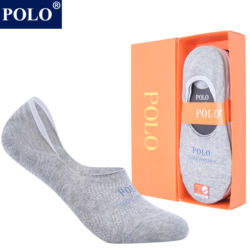 Polo浅口夏季女隐形防滑短袜纯棉