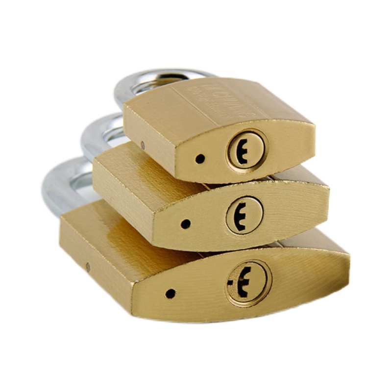 热销仿铜原子挂锁月牙钥匙锁防水防锈锁子通用家用小锁头防盗防撬