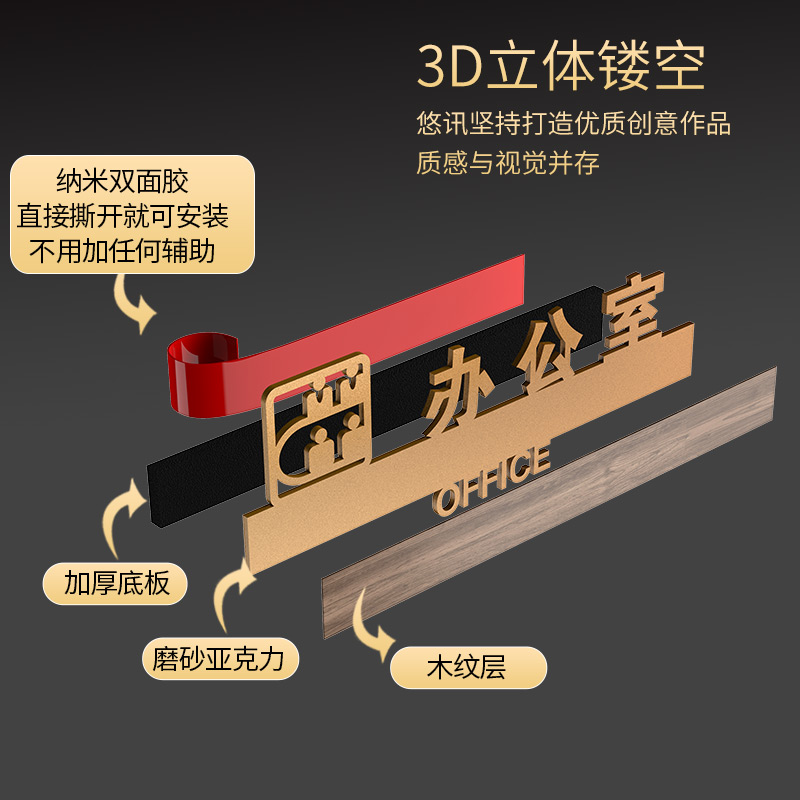 热销健身房瑜伽教室亚克力标识牌定制教练私教室门牌美体室淋浴室