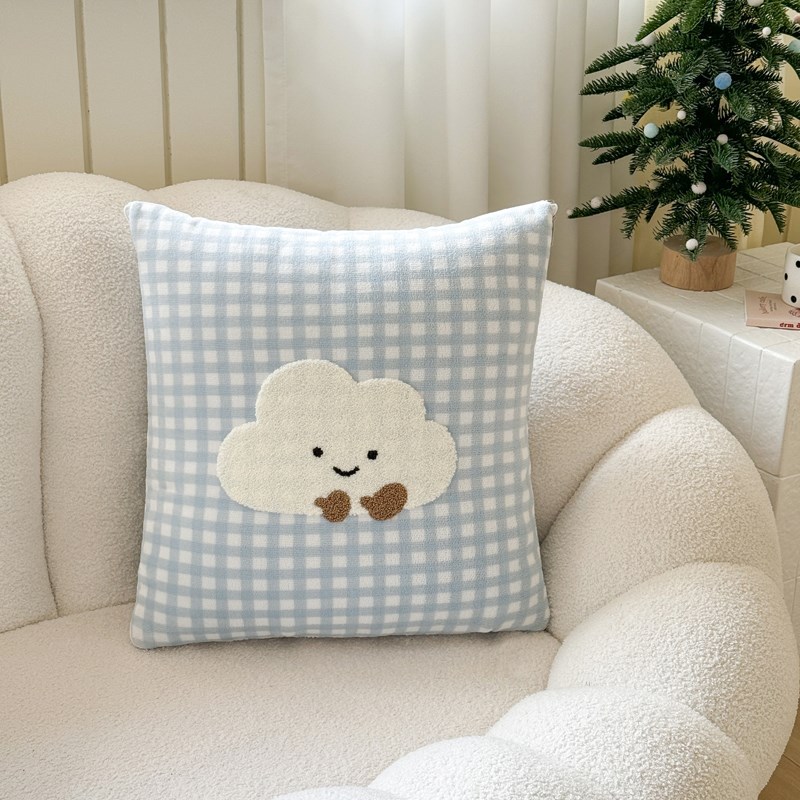 热销蓝色抱枕被子两用儿童汽车沙发靠枕可爱办公室学生宿舍午休空