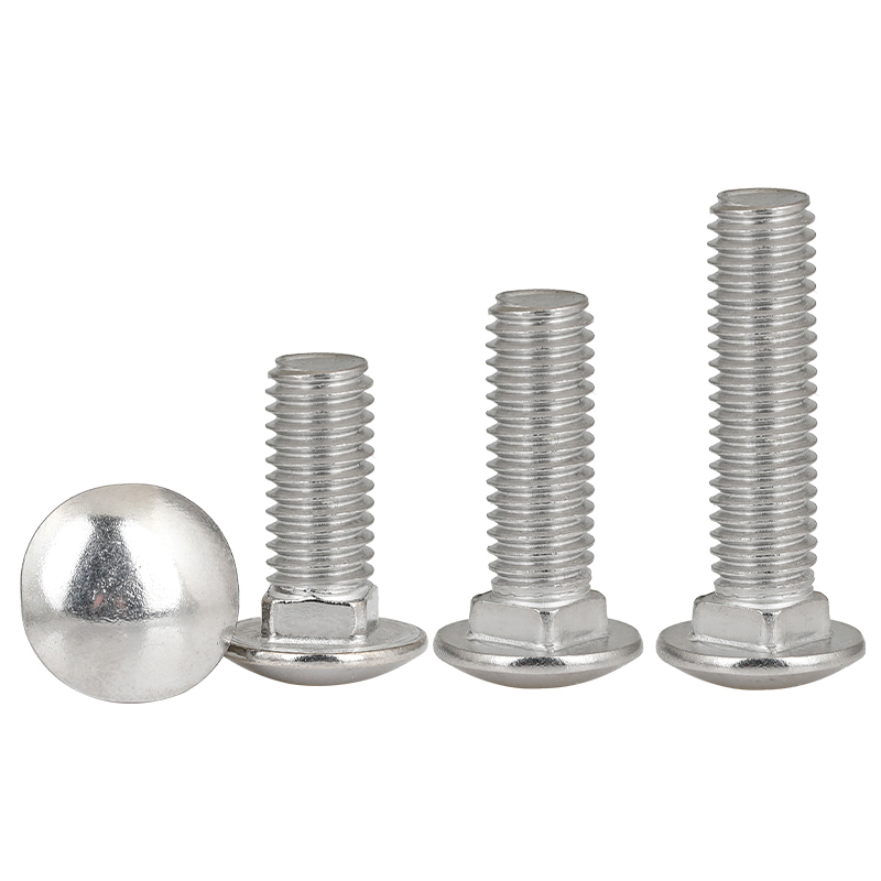 热销小头马车M4-M12 304不锈钢大扁头半圆头螺栓四方颈螺丝钉桥架