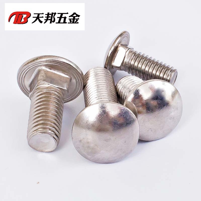 热销M5M6M8M10M12不锈钢201半圆头方颈螺栓小头马车大扁头方颈货