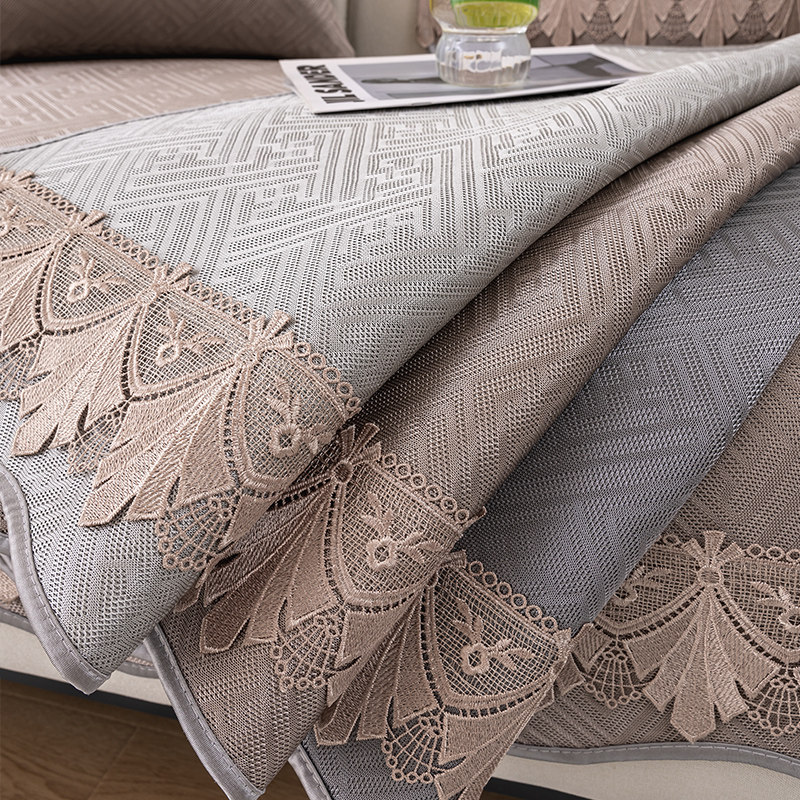 热销冰丝沙发垫夏季沙发套罩防滑轻奢现代高端凉席坐垫子靠背盖巾