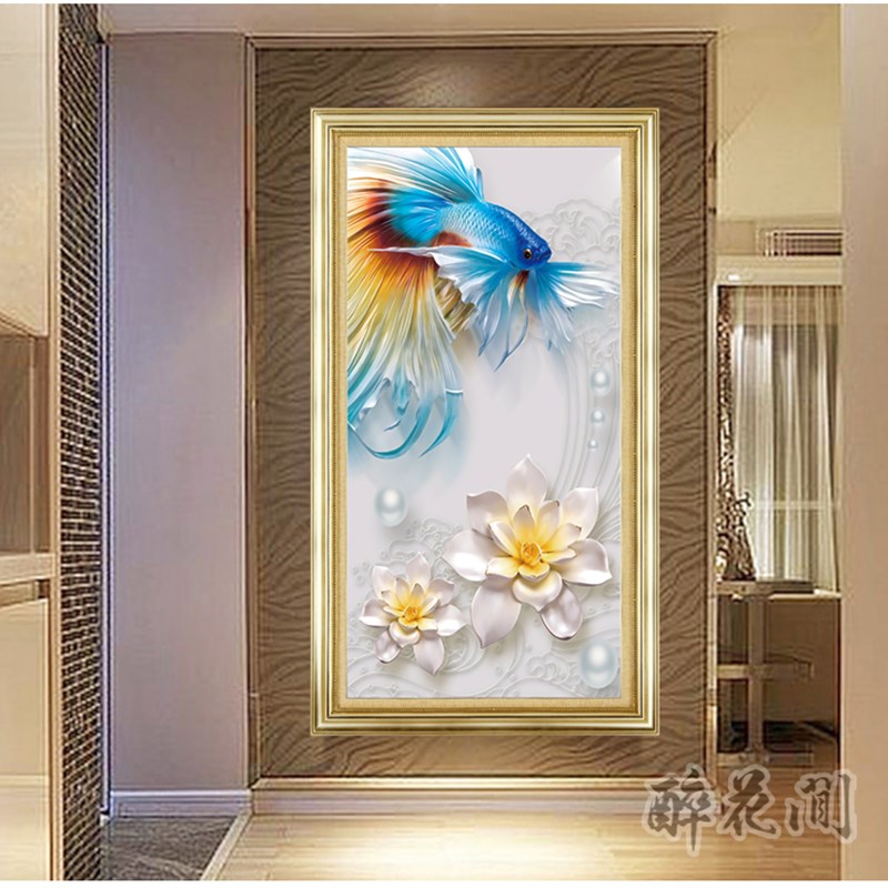 热销浮雕视觉装饰画客厅玄关餐厅现代简约北欧麋鹿3D立体自粘壁画图片