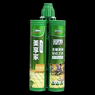 热销三棵树美享家瓷砖地砖防水防霉美缝剂家用勾缝填缝胶银白色浅