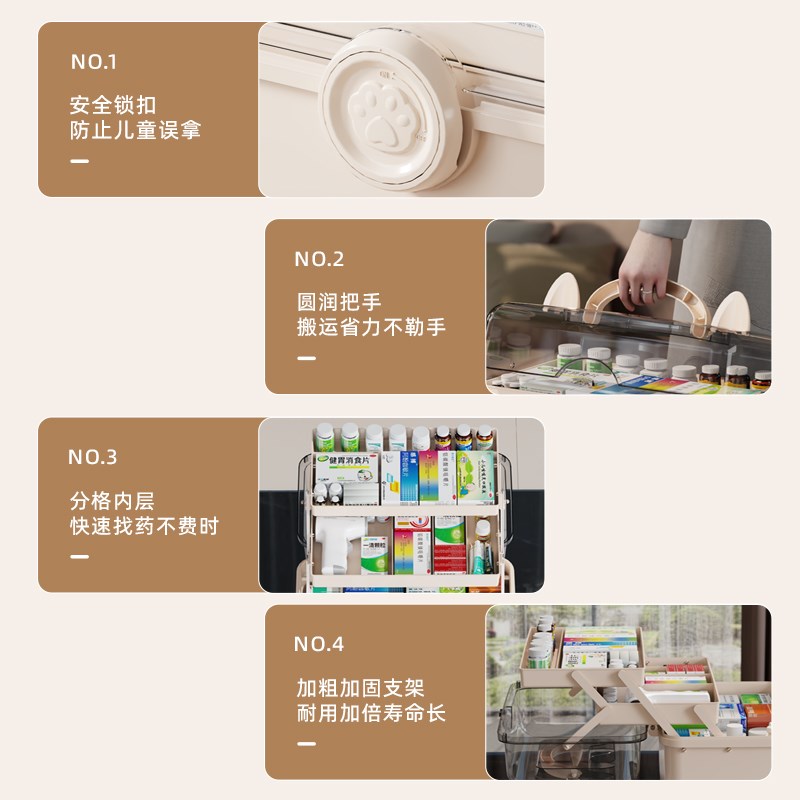 热销三层手提多功能收纳箱折叠工具箱美甲箱美术生塑料三层收纳盒