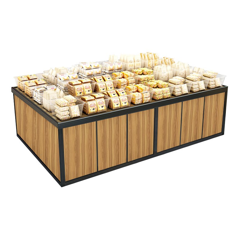 热销超市货架展示架散称零食散装食品货柜干果糖果散货架中岛柜展