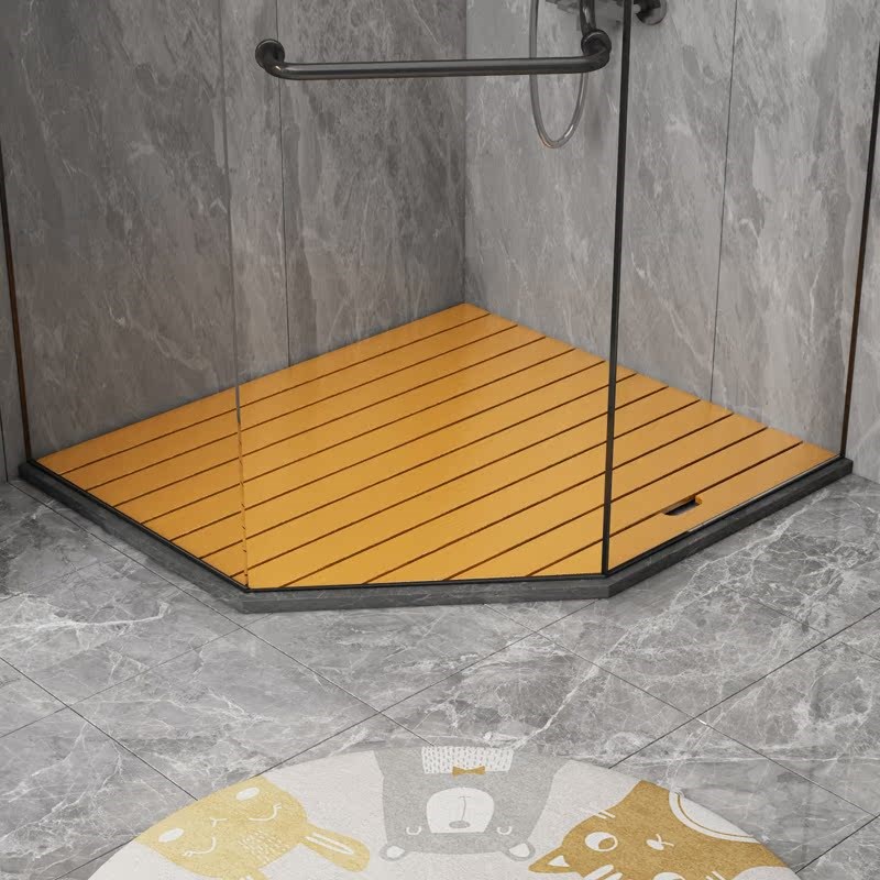 热销淋浴房地垫PS仿木浴室隔水板卫生间防腐垫板可定制防滑木脚踏