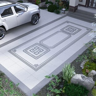 热销中式庭院复古地砖室外院子地铺石拼花造型别墅入户石英砖农村