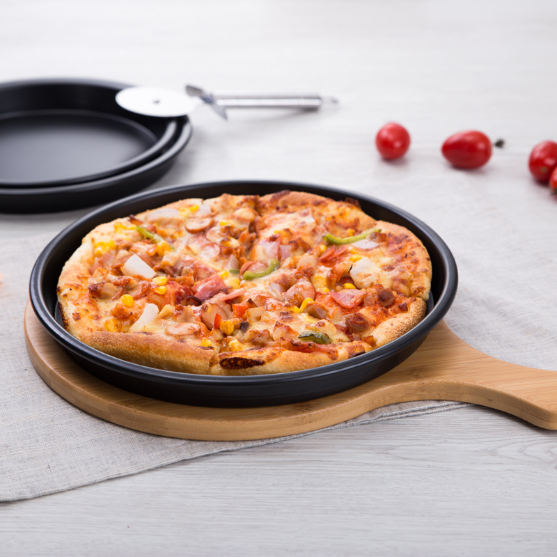 热销家用不沾披萨盘套装烤箱烤盘6寸8寸9寸10寸pizza烤盘烘焙模具