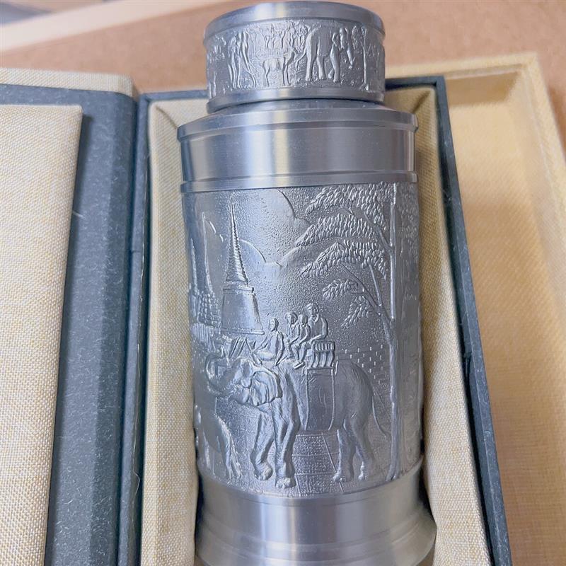 泰國錫器暹羅錫茶葉罐錫壺茶筒金屬工藝品商務禮品伴手旅游紀念品