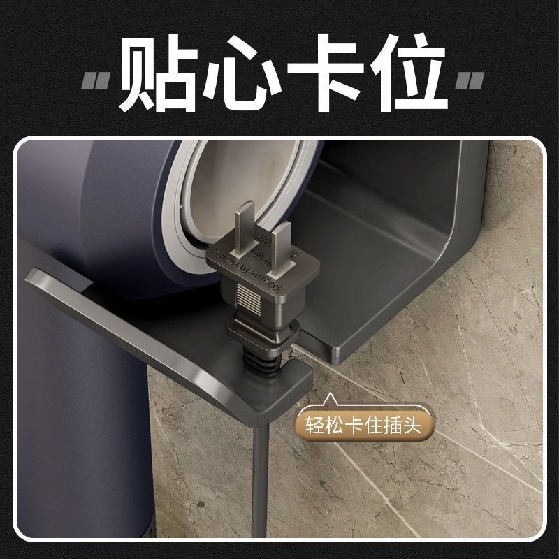 热销枪灰吹风机置物架免打孔卫生间浴室电吹风收纳挂架壁挂风筒支