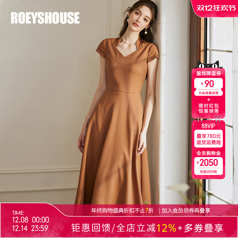 罗衣气质法式大摆连衣裙