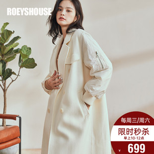 新款 罗衣保暖81.5%绵羊毛大衣女2024冬装 轻奢双面呢毛呢外套05392