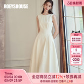 通勤正式 内搭连衣裙女夏季 场合大摆中长裙09928 收腰无袖 罗衣法式