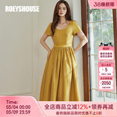 气质收腰亮丝中长裙10668 新款 罗衣高级法式 大摆连衣裙女2025夏季