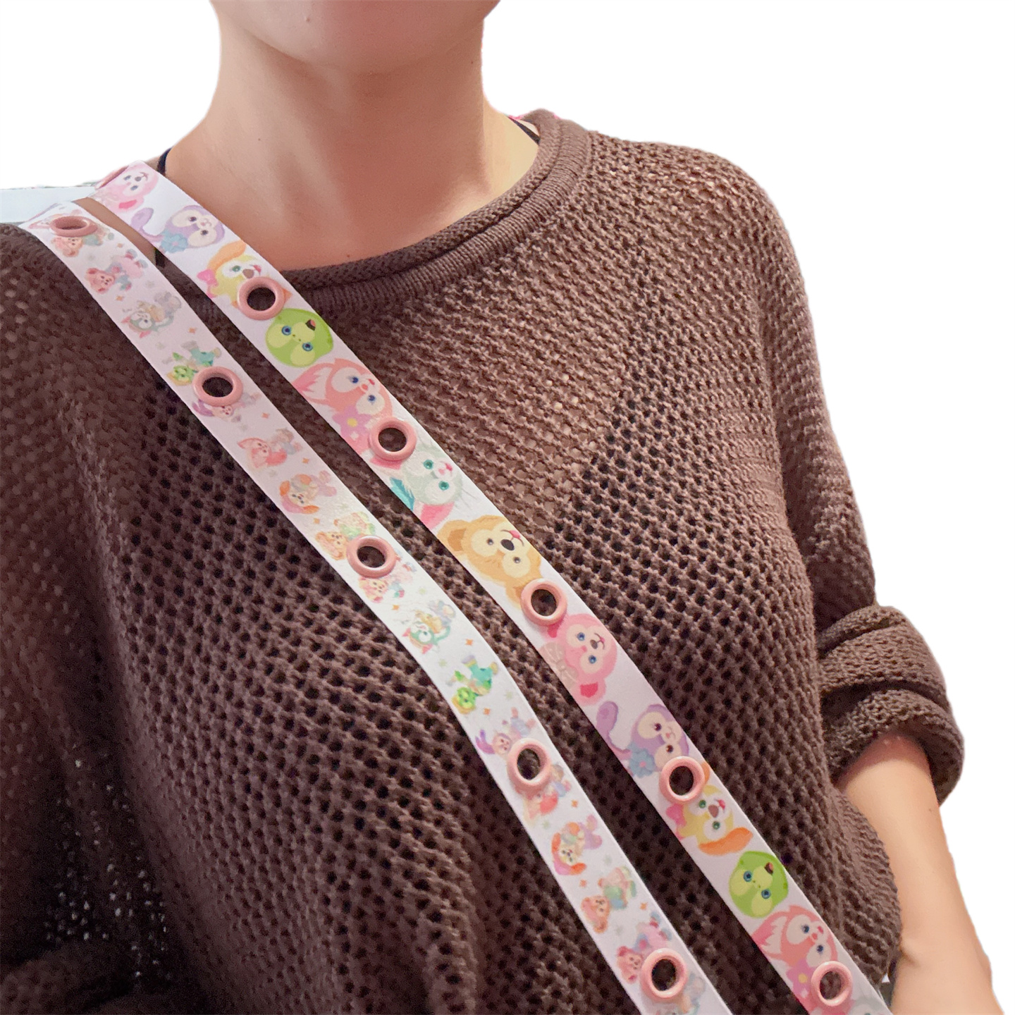 迪士尼七宝6孔痛带背带替换挂绳拍立得相机包包保温杯套肩带斜挎