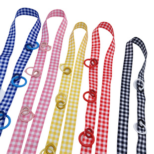 彩色格子6孔痛带背带替换挂绳拍立得相机包包保温杯套肩带斜挎