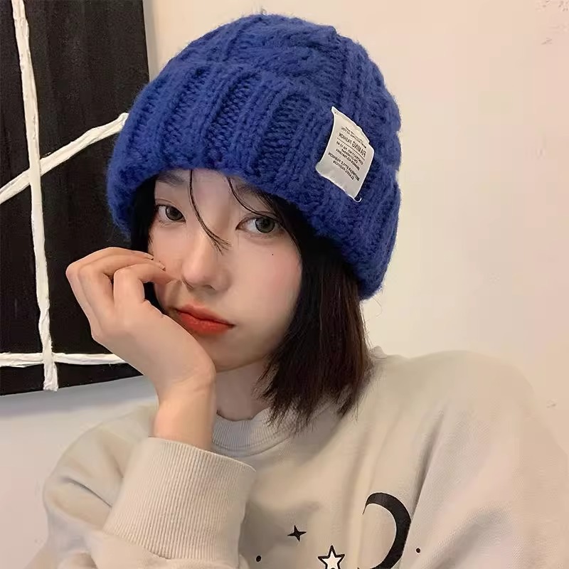 秋冬保暖帽女麻花百搭户外套头帽