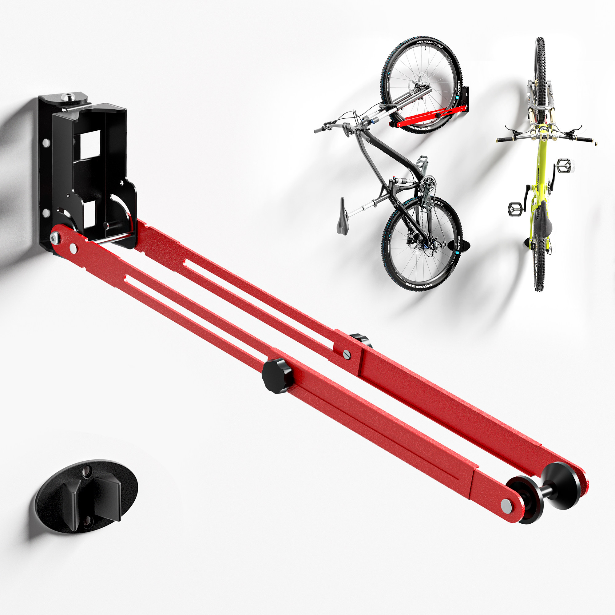 自行车挂架，山地车公路车挂墙立架可折叠自行车储存放置旋转支架