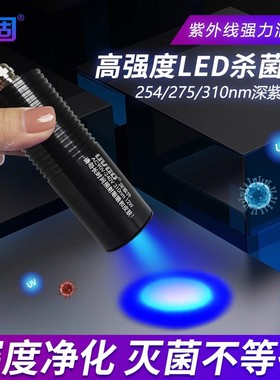 310nm254nmUVC-275深紫外线科研专用杀菌灯紫外灯手持式LED高能量