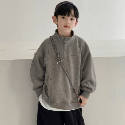 BAKUXIA男童卫衣秋冬加绒保暖潮