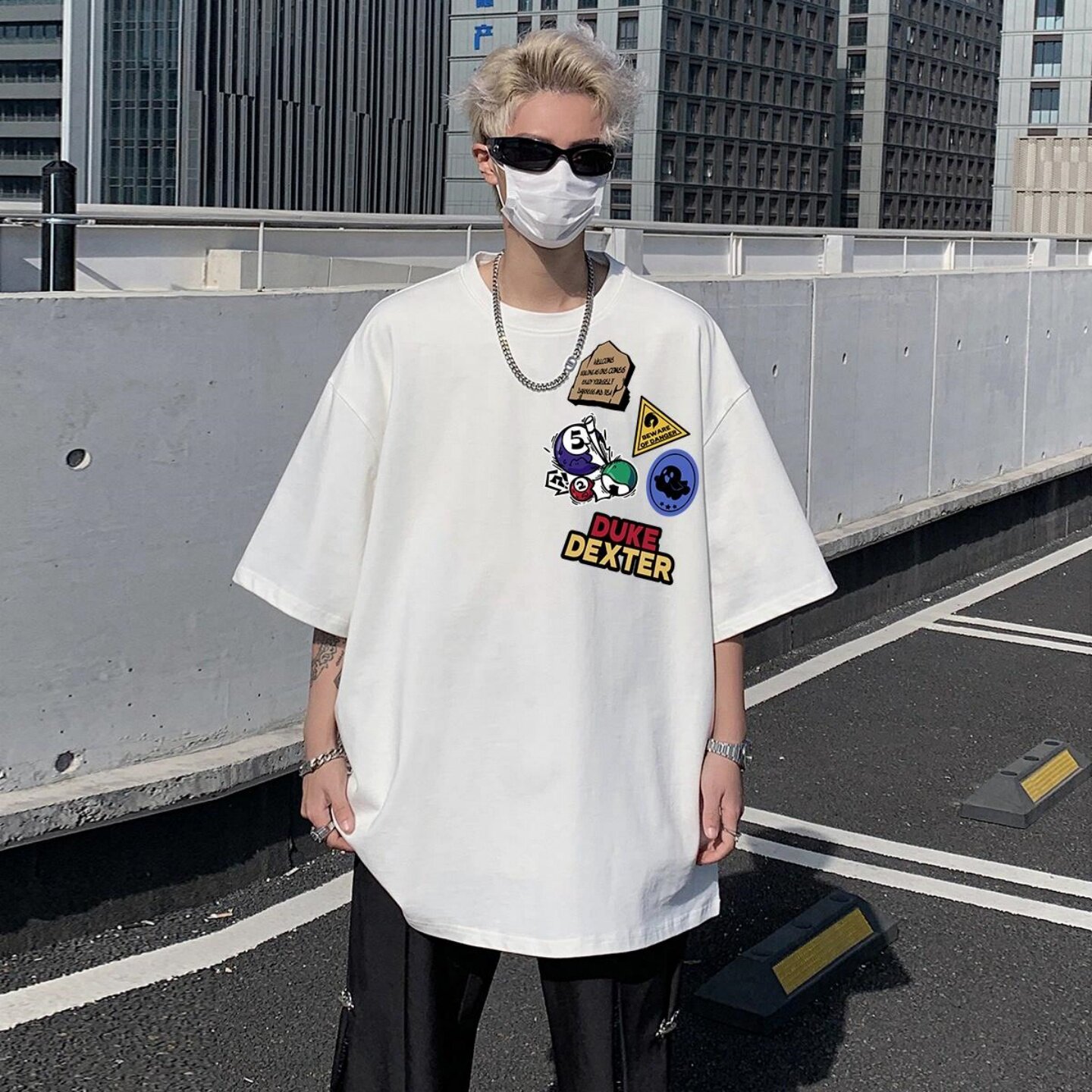DUKE+DEXTER潮牌印花美式高街T恤