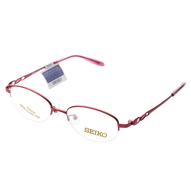 SEIKO新款精工眼镜架商务简约钛架轻型中小脸女款半框配镜HC2022