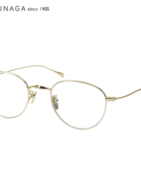 MASUNAGA 增永眼镜日本手工纯钛镜框近视眼镜架银色圆框GMS 396BT