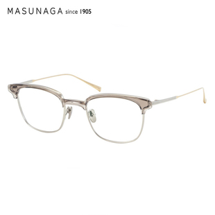 Masunaga增永眼镜日本手工纯钛眼镜框男女文艺近视眼镜架 FULLER