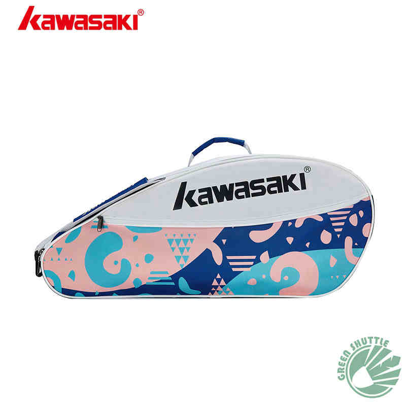 川崎KAWASAKI球拍袋KBB8335 KBB8336羽毛球包单肩运动背包3支装