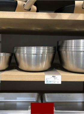 MUJI无印良品 不锈钢盆料理厨具厨房烘焙道具调料架