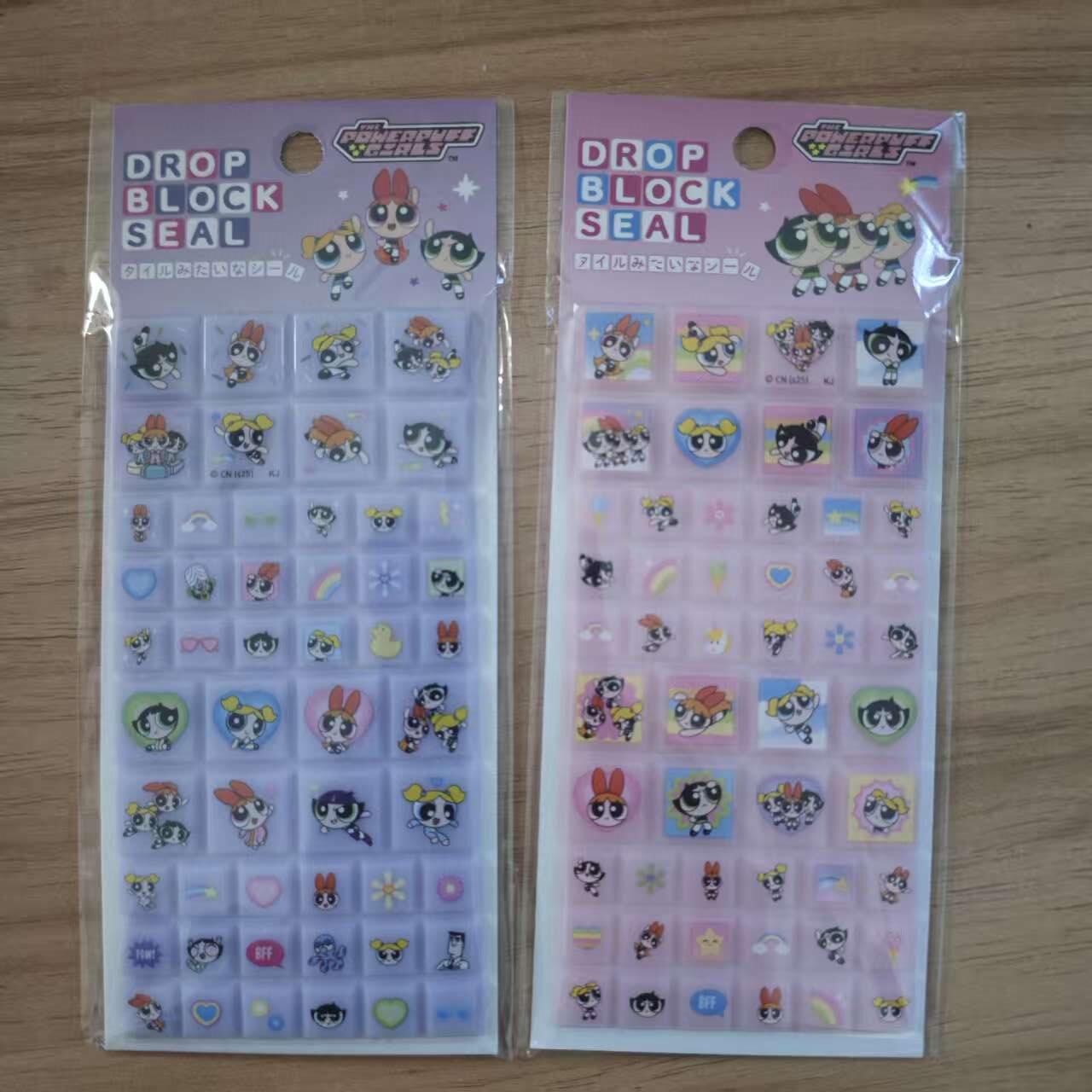 正版飞天小女警贴纸手机装饰贴纸方格相册卡贴纸可爱漫画风自粘贴