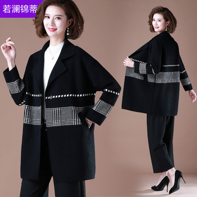 妈妈秋装洋气外套2022新款中年妇女装时尚上衣中老年人春秋冬大衣