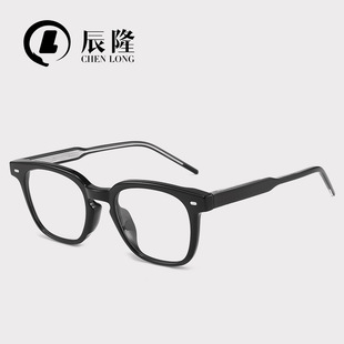 腮红gm眼镜框女潮kub2116架o素颜平光防蓝光男透明黑框