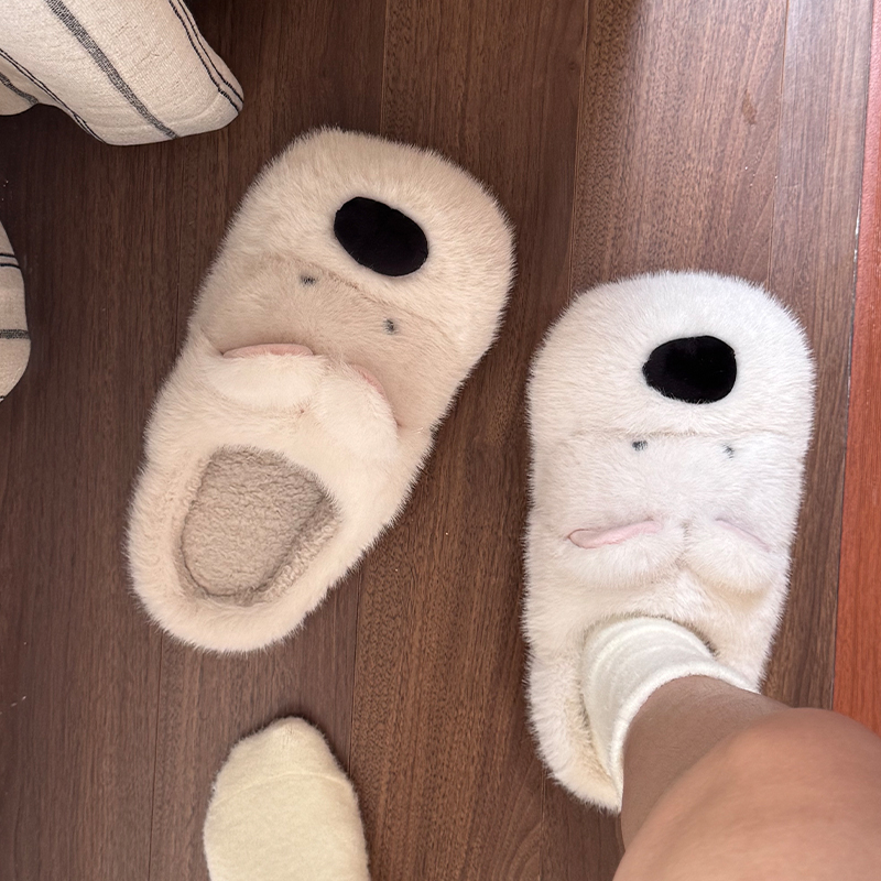西高地小狗棉拖鞋女居家防滑保暖